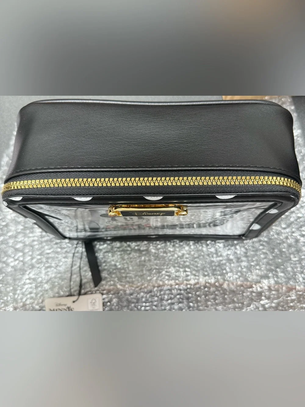 Primark x Disney Minnie Mouse Clear and Faux Leather 2 pc Travel Bag Set *NWT